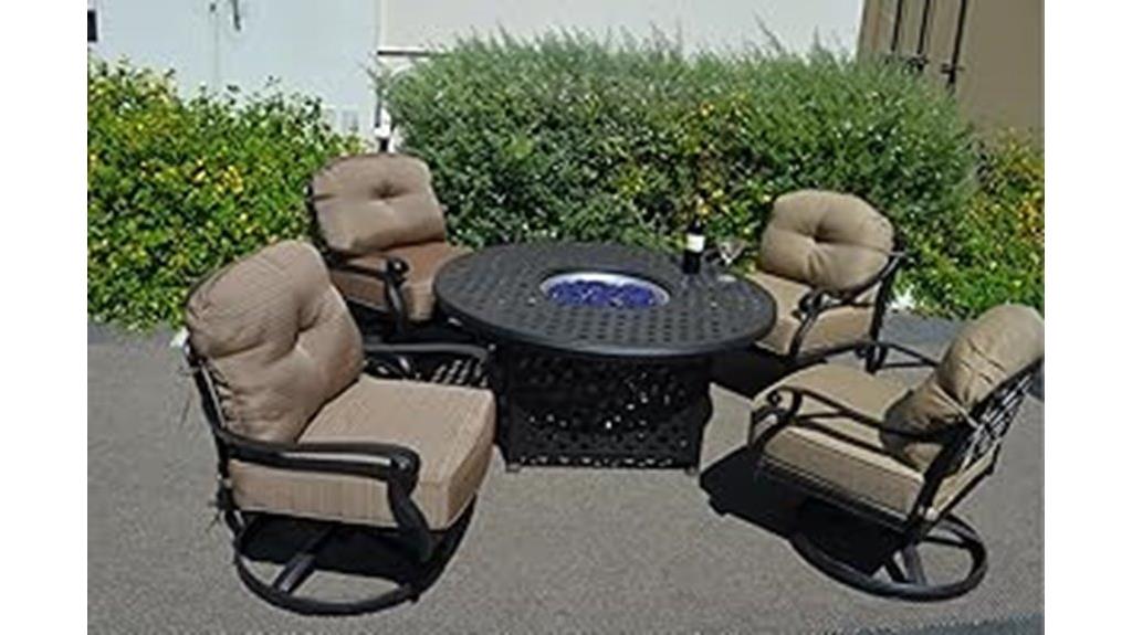 outdoor aluminum patio set