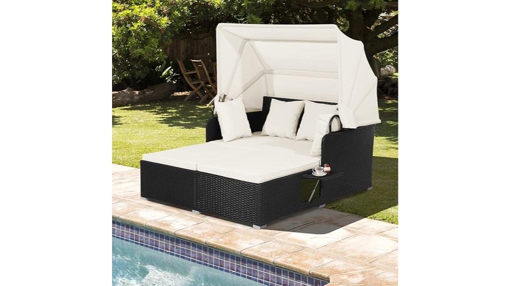 outdoor daybed with canopy