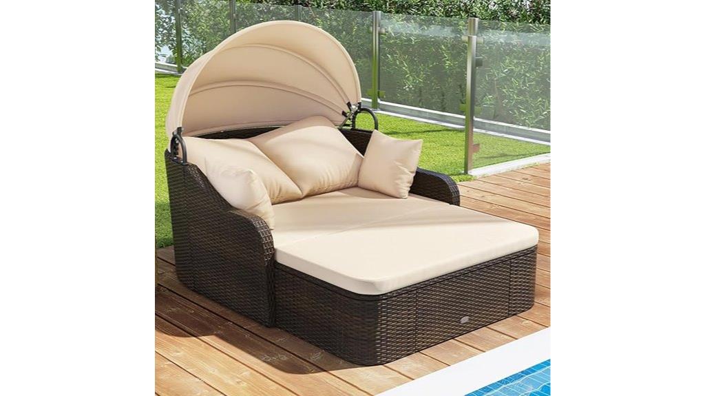 outdoor daybed with canopy