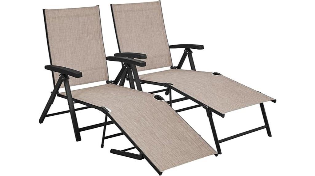 outdoor folding chaise lounge