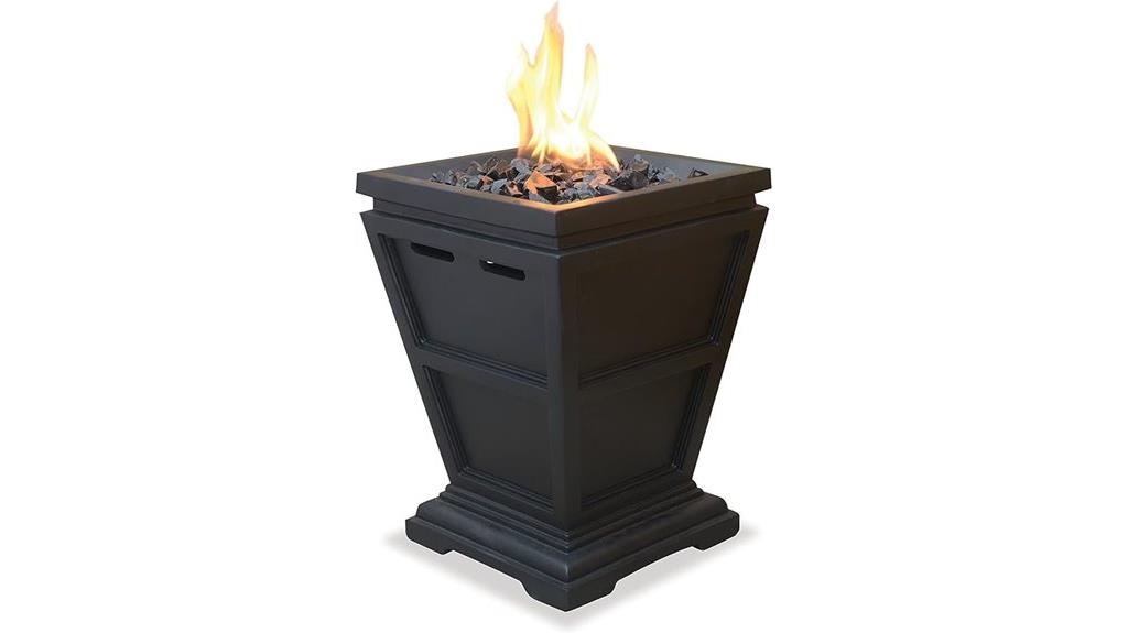 outdoor gas fire column