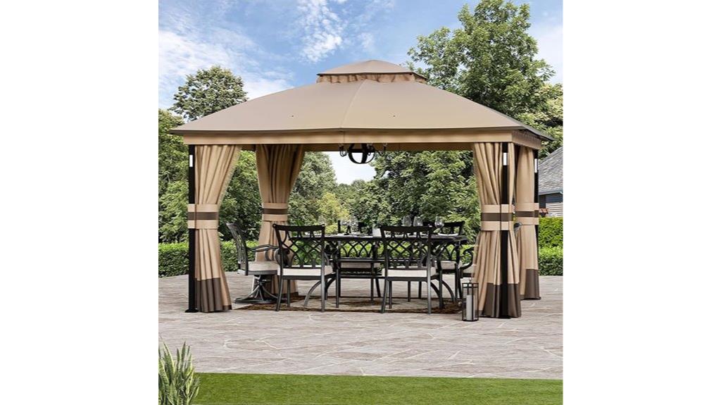 outdoor gazebo with lighting