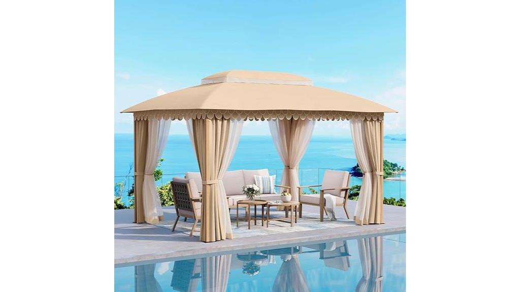 outdoor gazebo with mosquito net