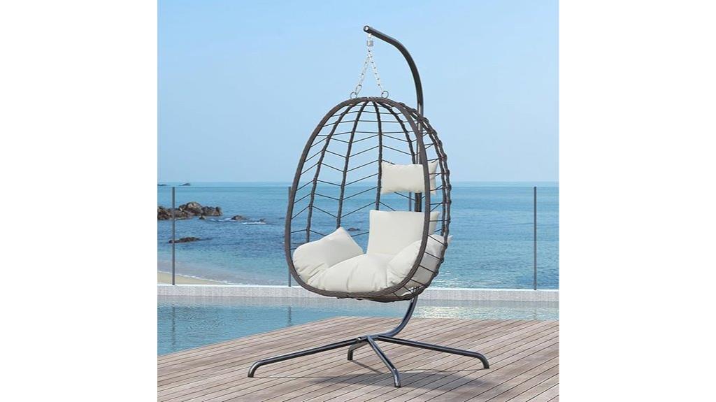 outdoor hanging egg chair