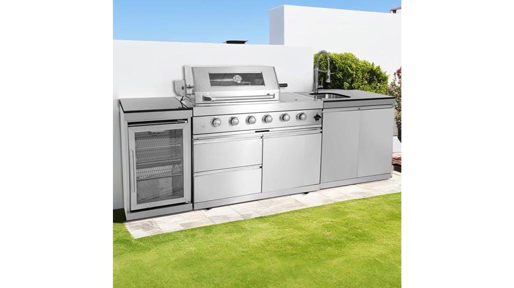 outdoor kitchen with grill