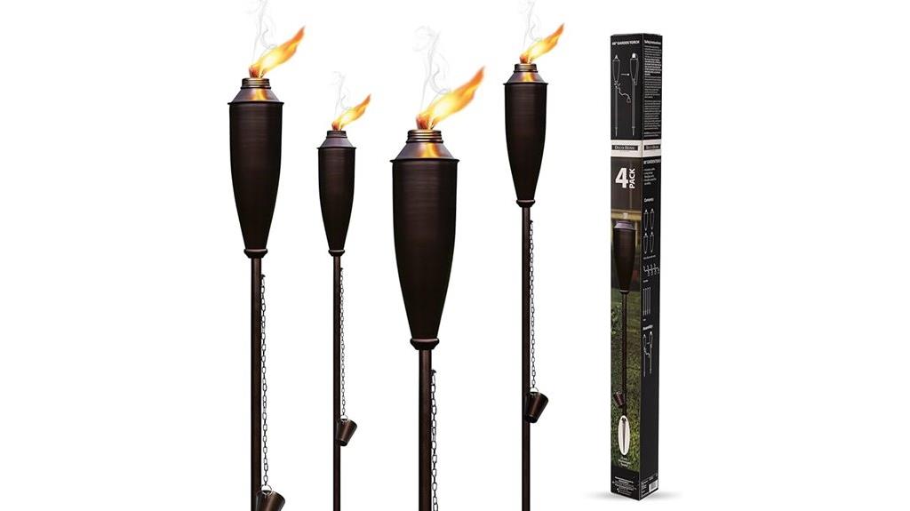 outdoor metal citronella torches