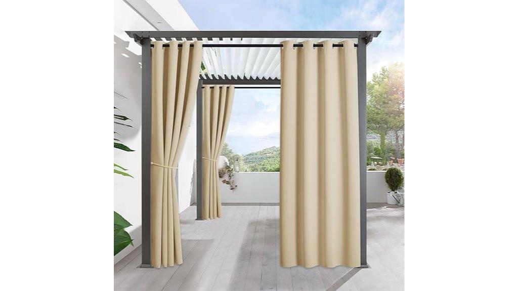 outdoor patio curtain set