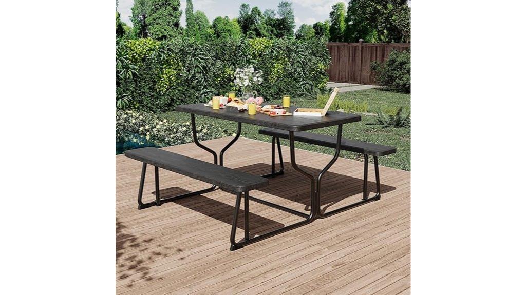 outdoor picnic table set