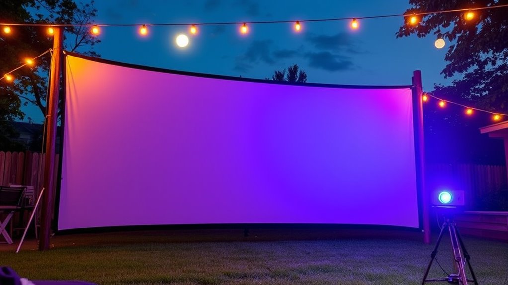 outdoor projector screen considerations