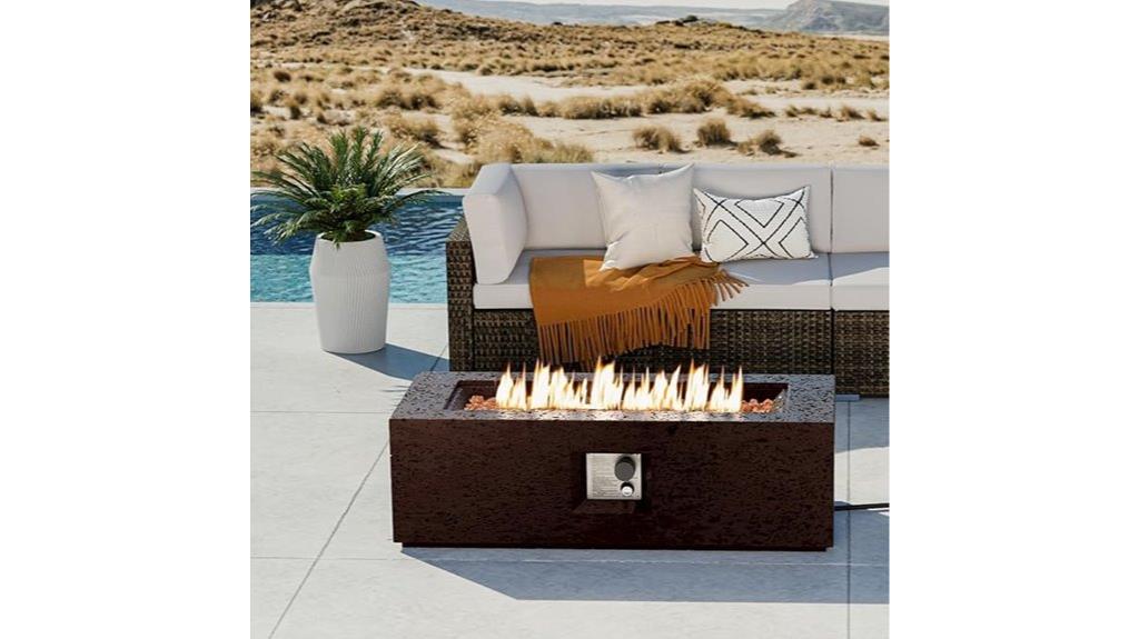 outdoor propane fire table