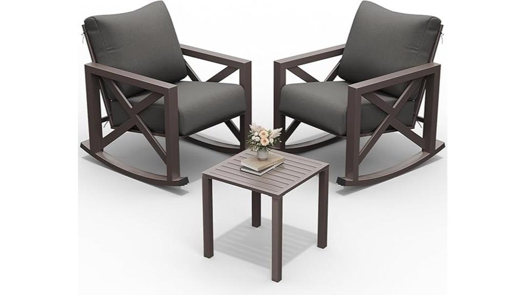 outdoor rocking chair set