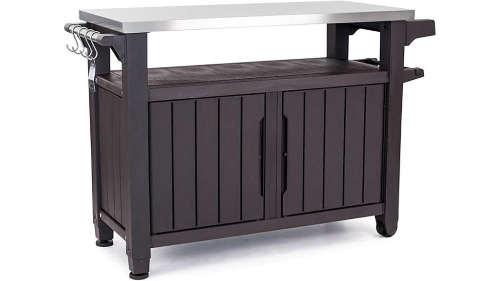 outdoor rolling food cart