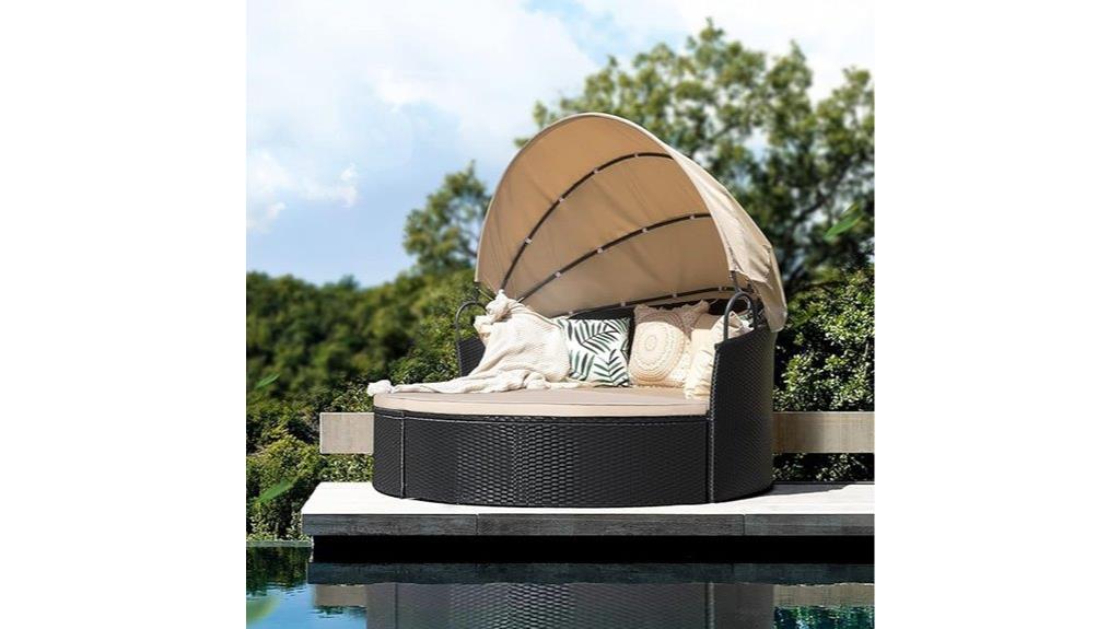 outdoor round daybed canopy