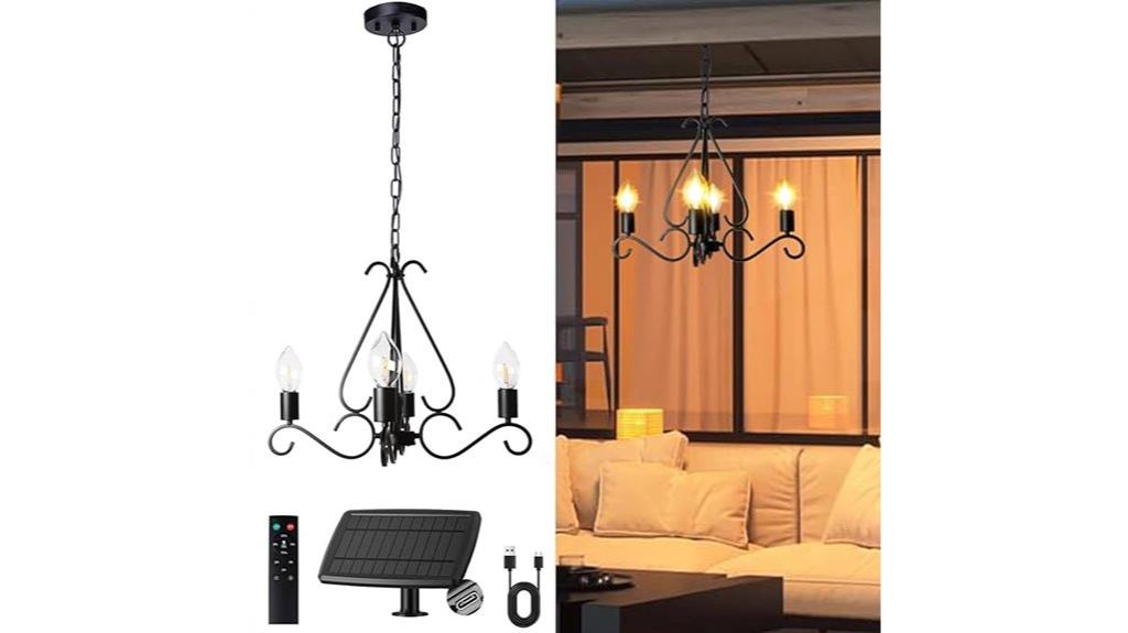 outdoor rustic iron chandelier