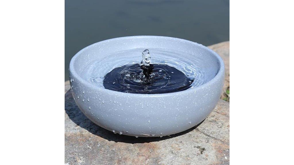 outdoor solar bird fountain