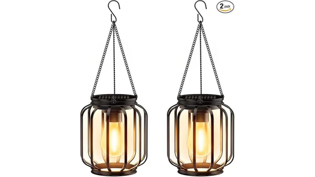outdoor solar lantern set