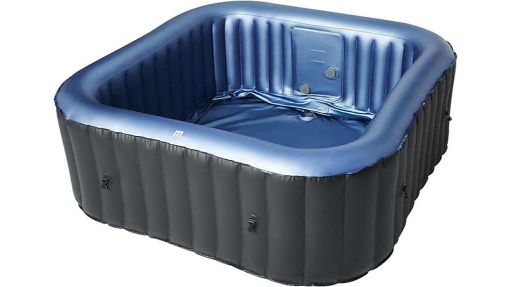outdoor square hot tub