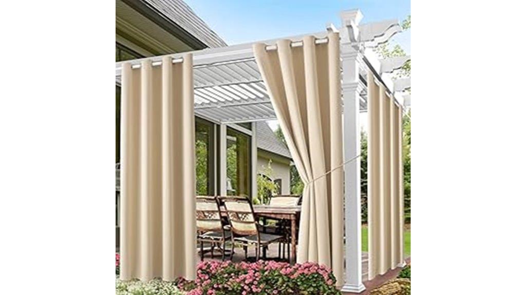 outdoor waterproof sunblock drapes