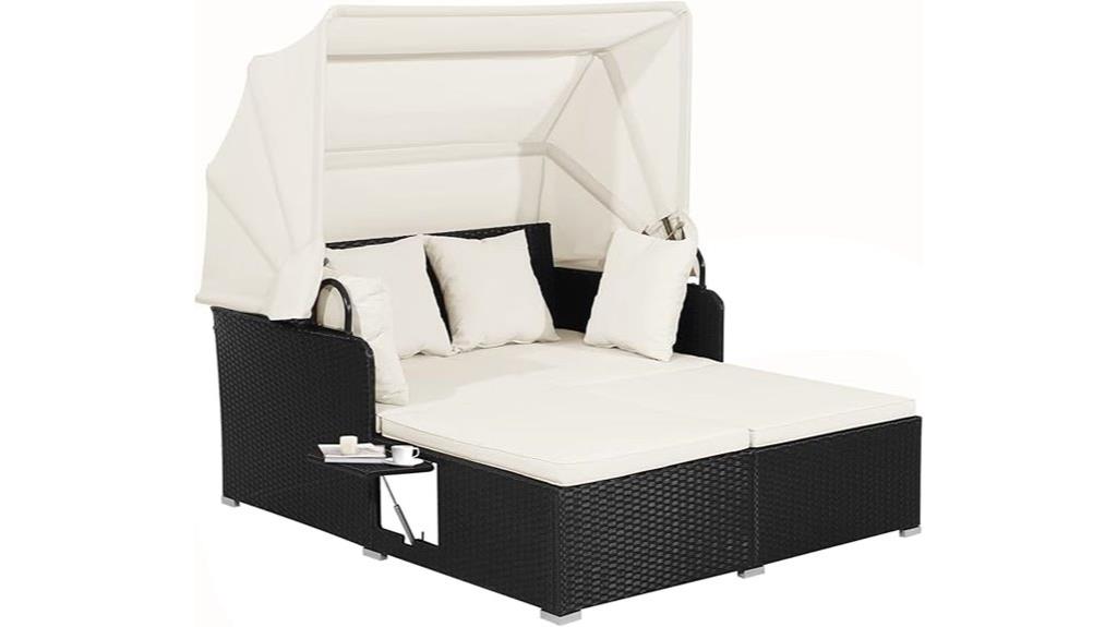 patio rattan daybed with canopy