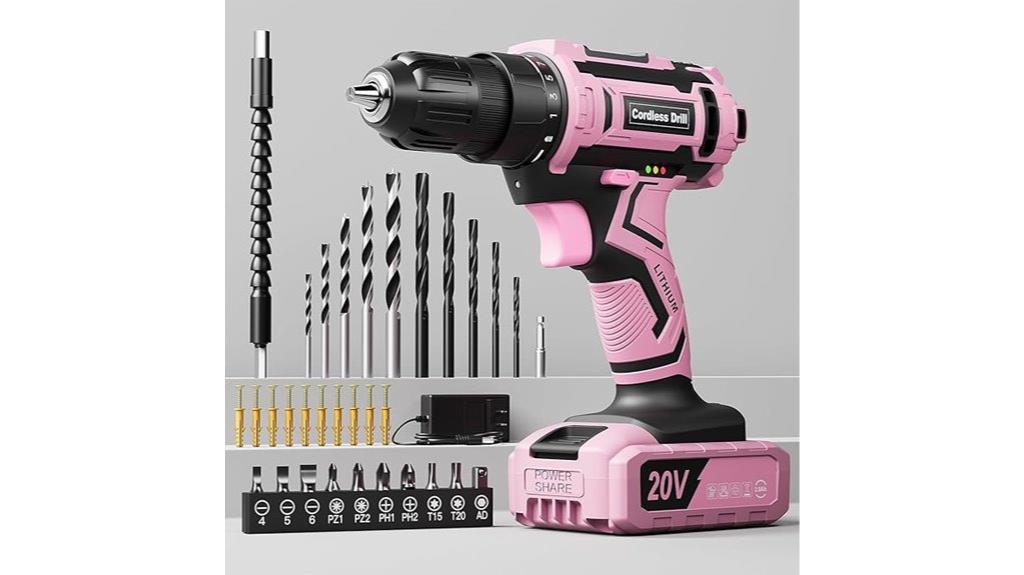 pink 20v power drill