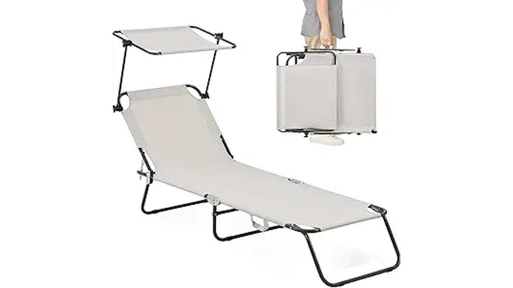 portable canopy lounge chair