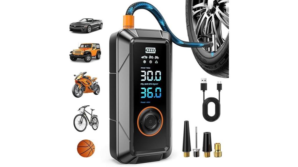 portable inflator with gauge