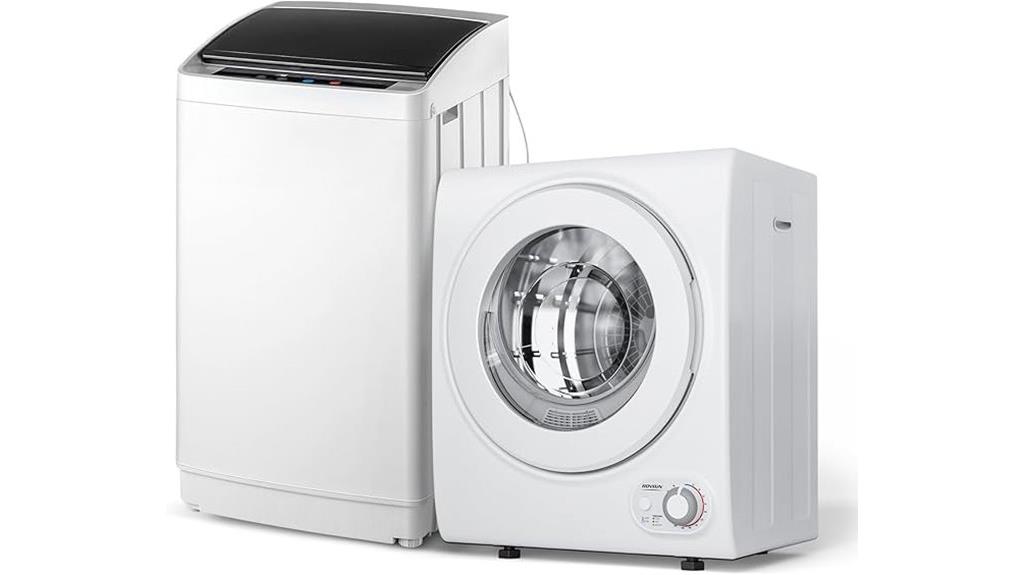 portable laundry appliance set