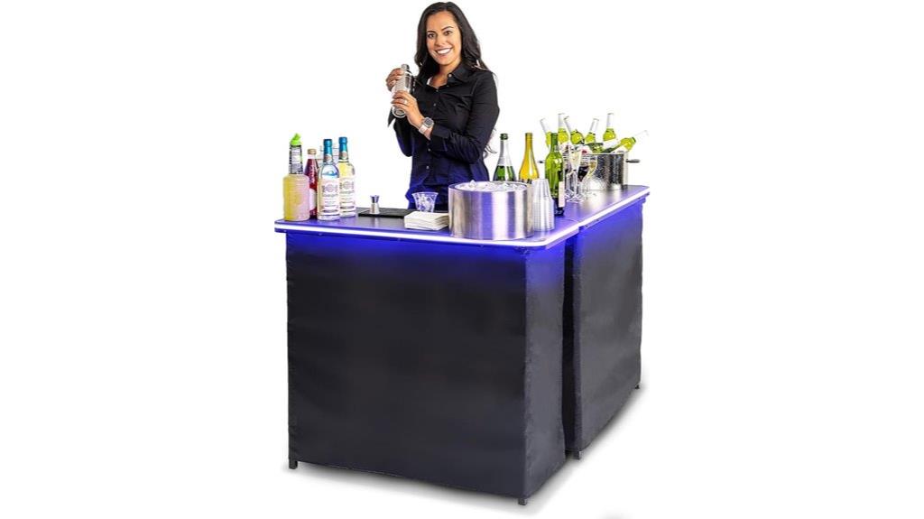 portable led bar table