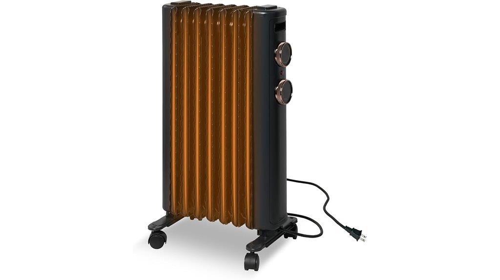 portable oil heater with thermostat