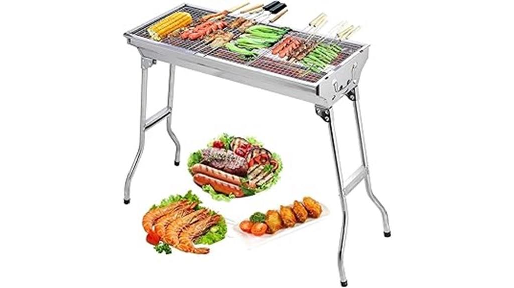portable stainless steel grill