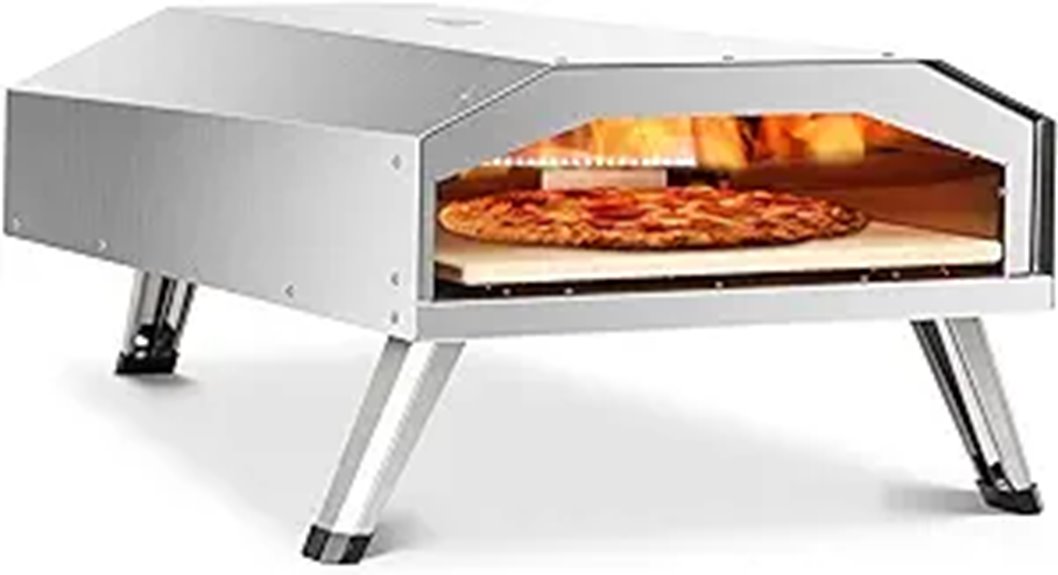 portable stainless steel pizza oven