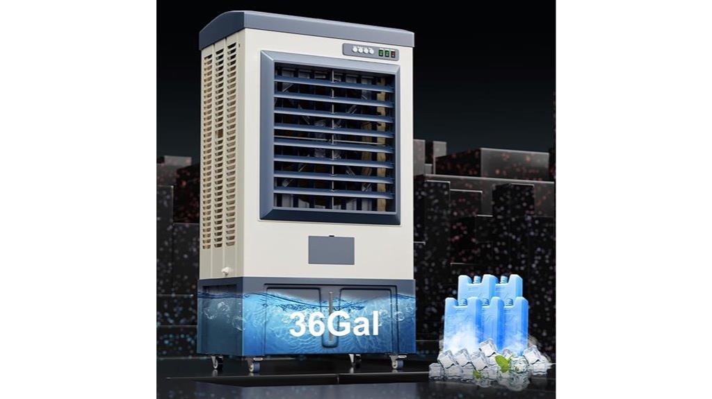 portable swamp cooler with large tank