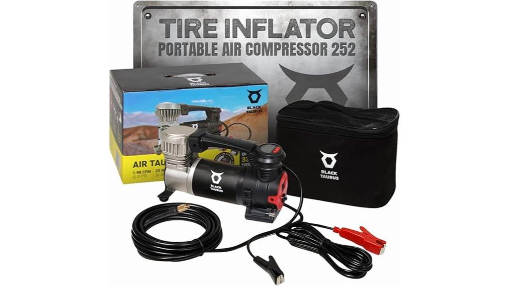 portable tire inflator compressor