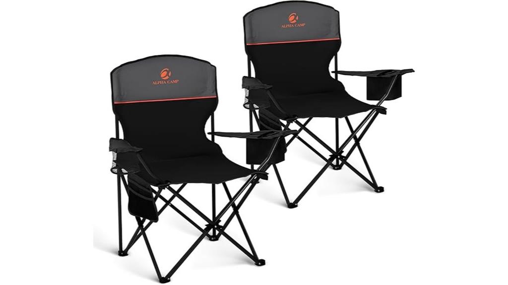 portable two pack camping chairs
