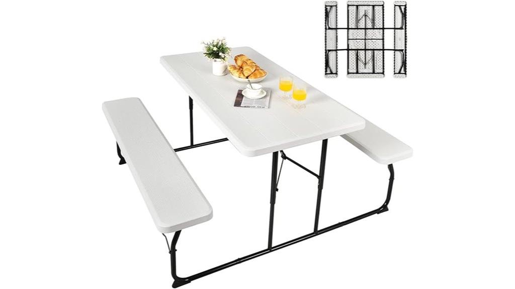 portable wooden picnic table
