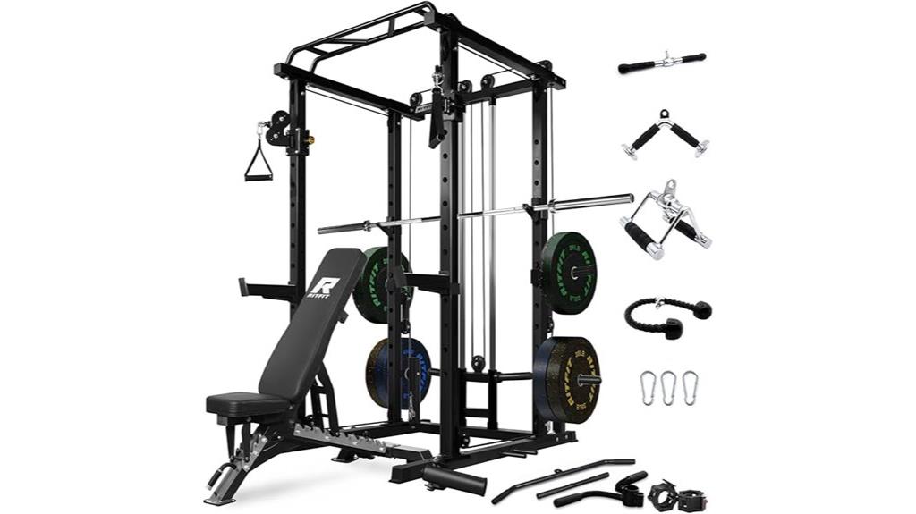 power cage with attachments