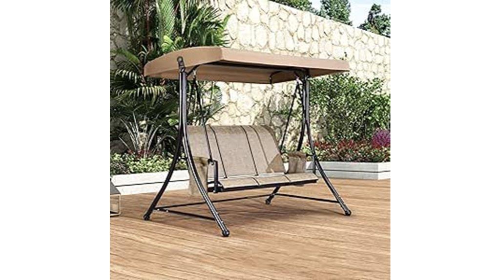 purple leaf patio swing