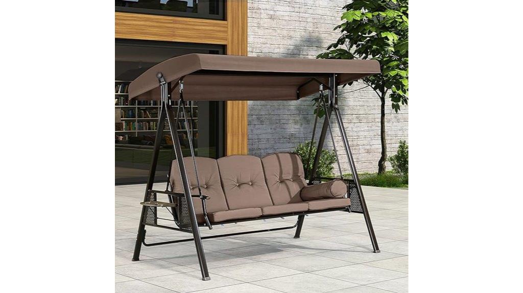 purple leaf patio swing