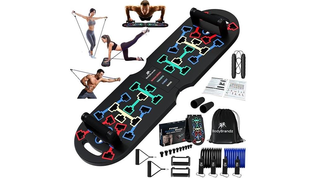 push up board with bands