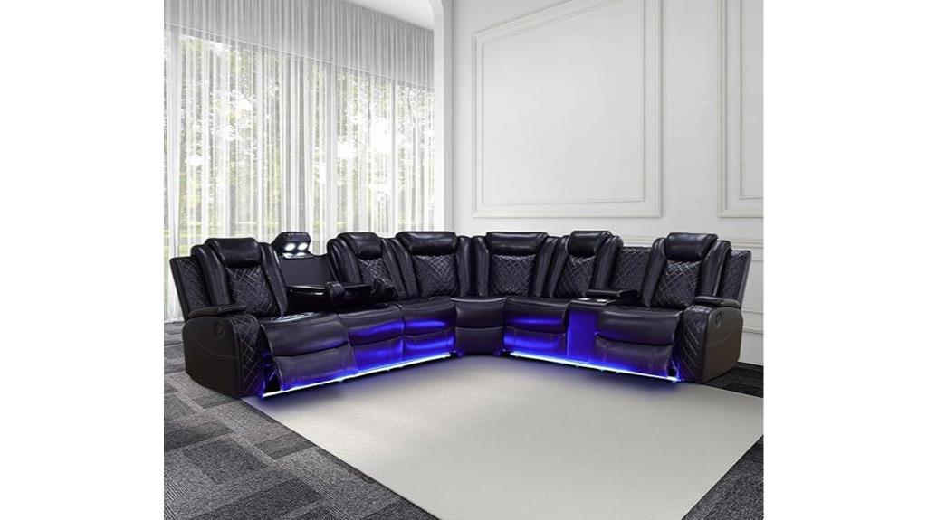 recliner led light cup holders