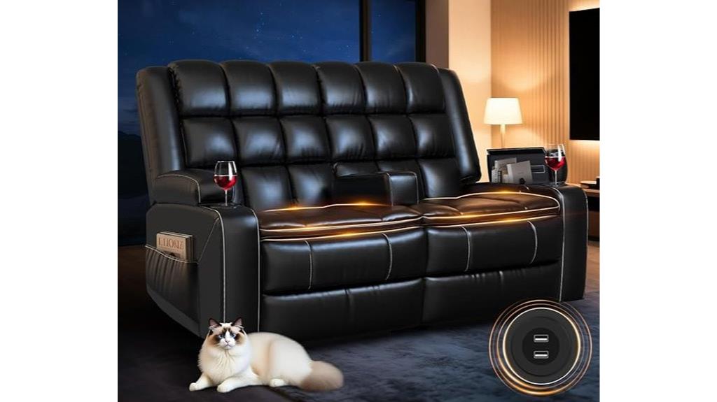 reclining loveseat with cupholders