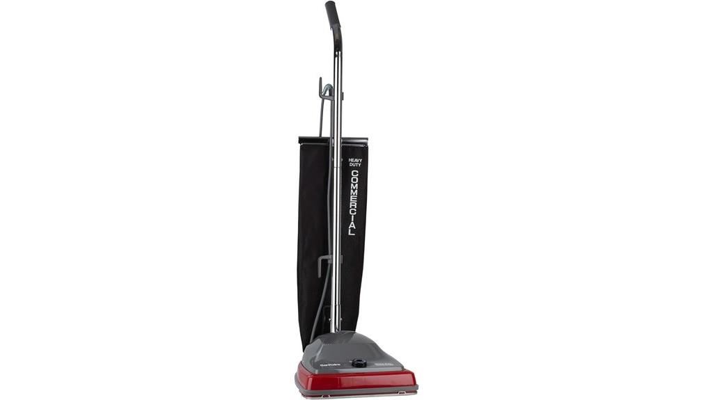 red commercial upright vacuum