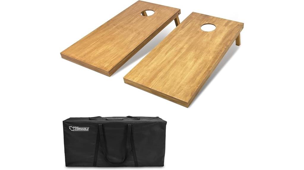 regulation wooden cornhole set