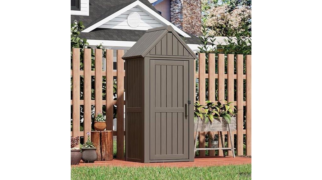 resin shed with shelves