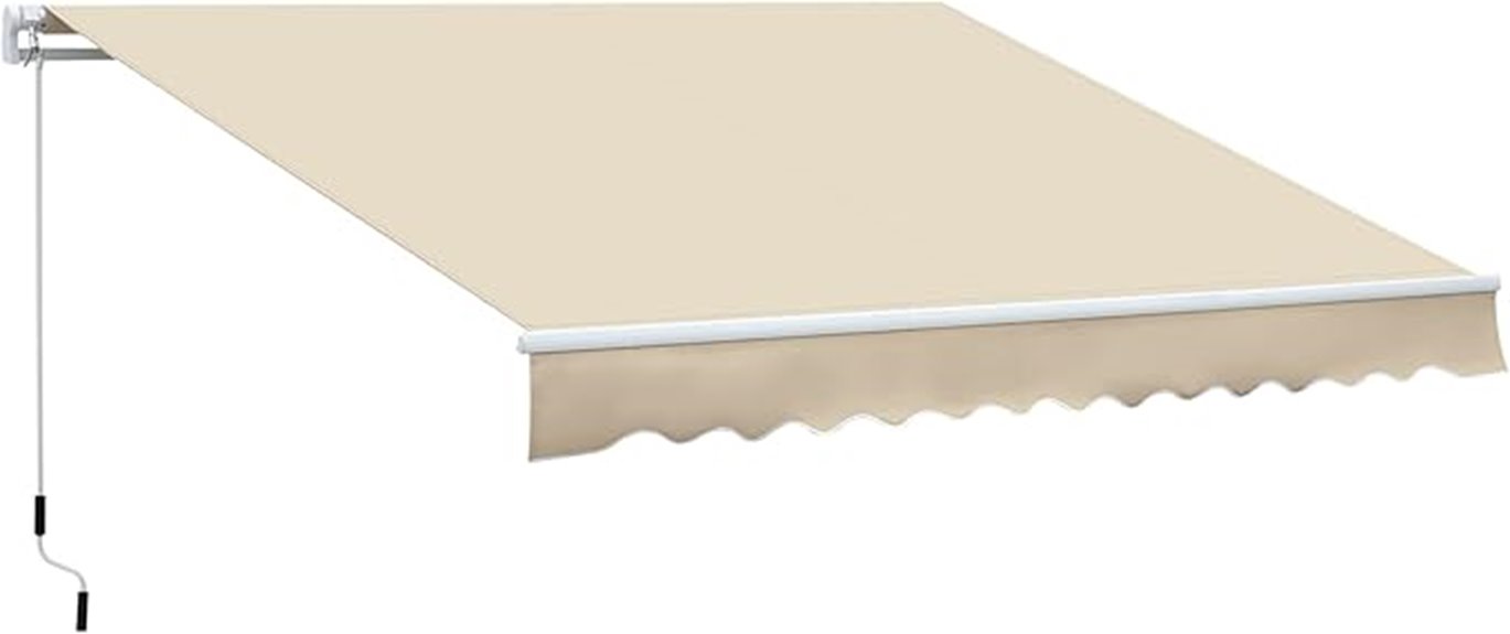 retractable aluminum patio awning