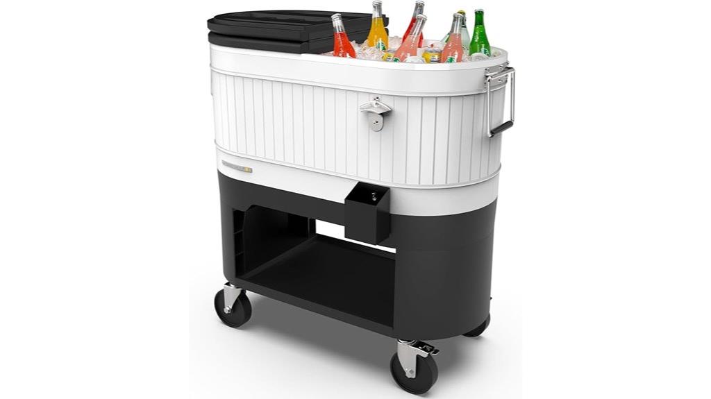 rolling ice chest with dividers