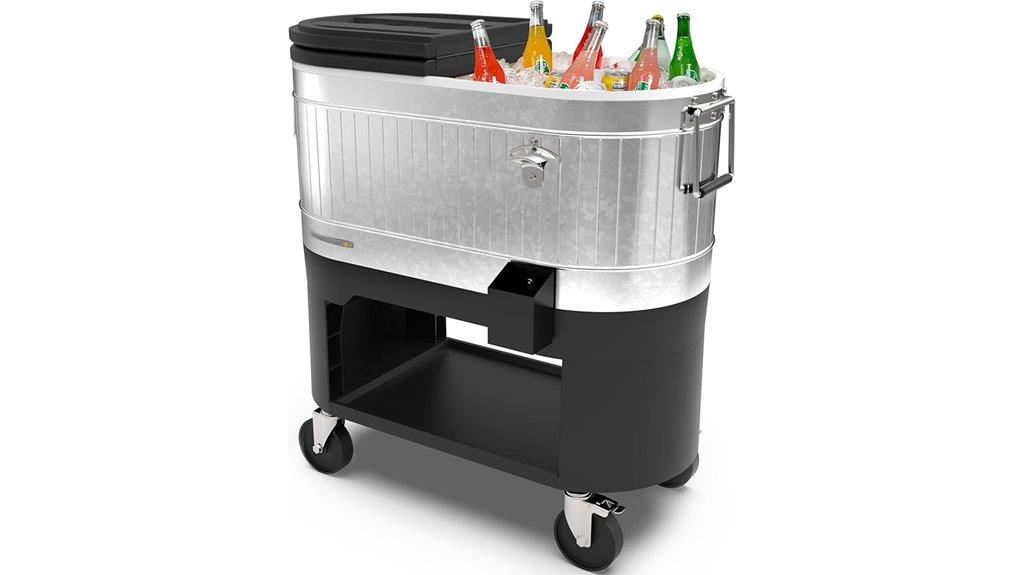 rolling ice chest with dividers