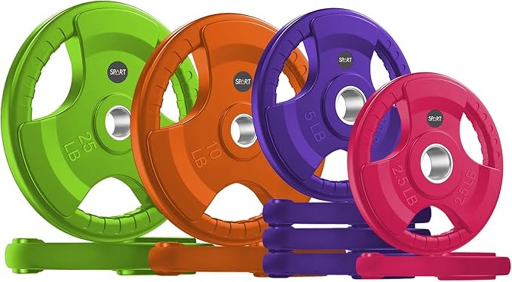 rubber coated olympic plates