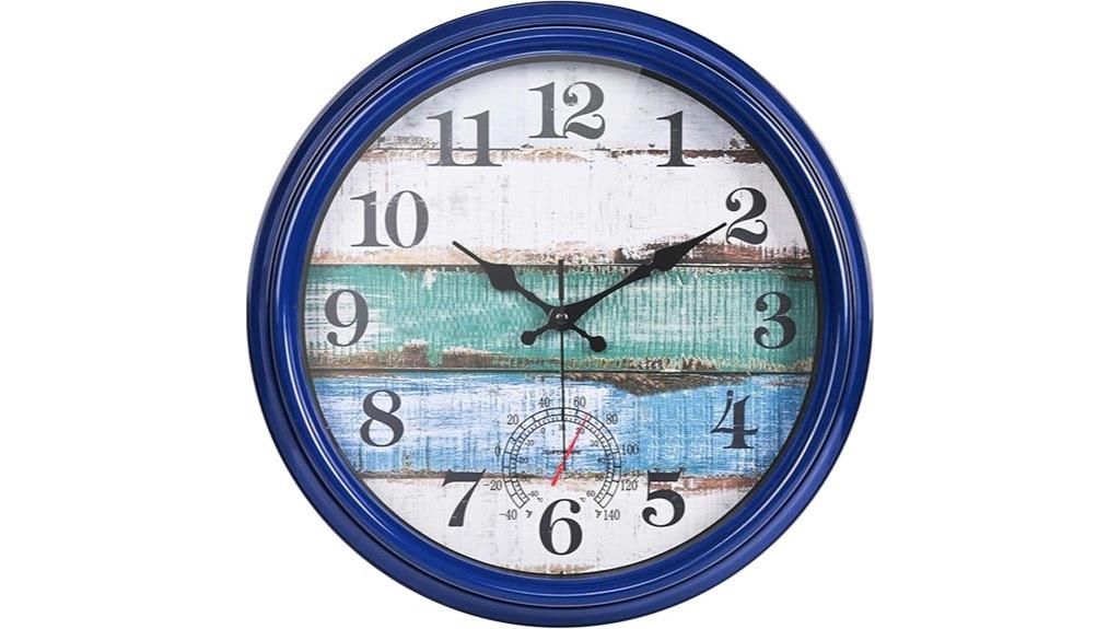rustic waterproof outdoor clock