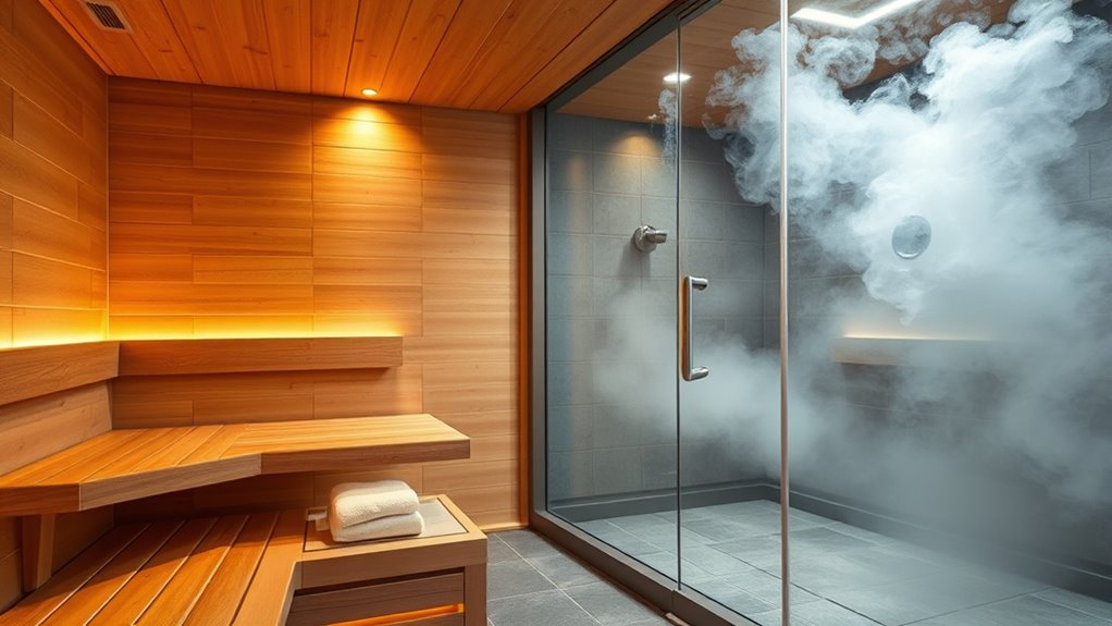 sauna versus steam room